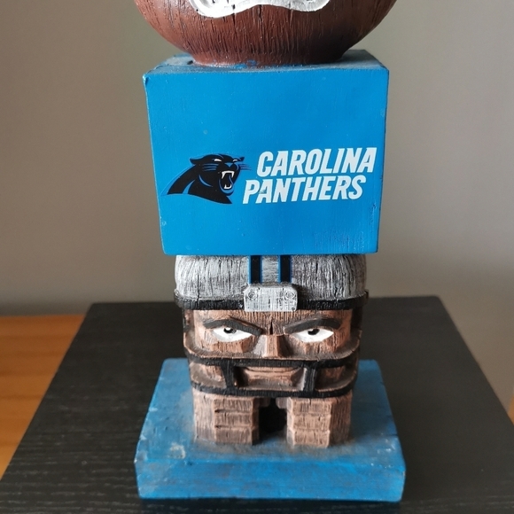 🌻2/$25🌻Carolina Panthers NFL Football  Tiki Totem Statue‎ - Picture 4 of 7